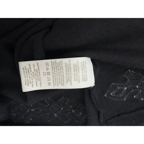 Free People Stretch Knit Backless Sheath Dress Embroidered Black Large Fitted - Picture 8 of 12